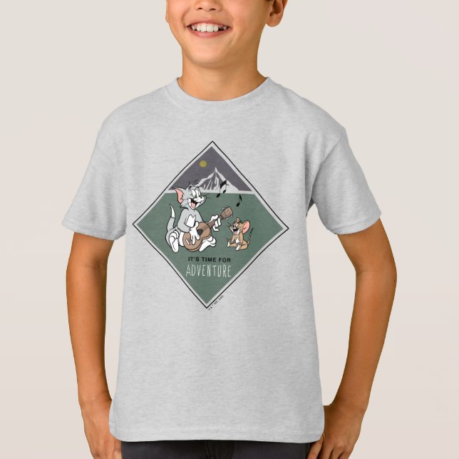 Camiseta Tom y Jerry "es hora de la aventura" (Anverso)