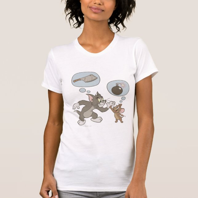 Camiseta Tom y Jerry Evil Thoughts (Anverso)