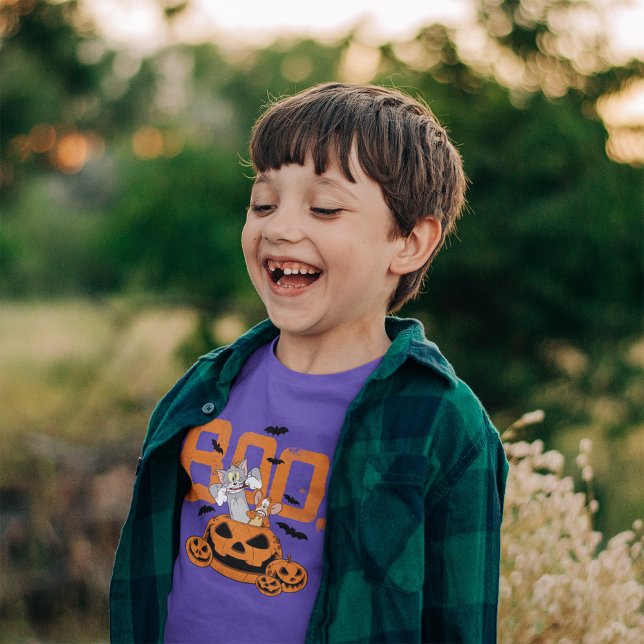 Camiseta Tom y Jerry | Feliz Boo de Halloween (Kid wearing shirt)