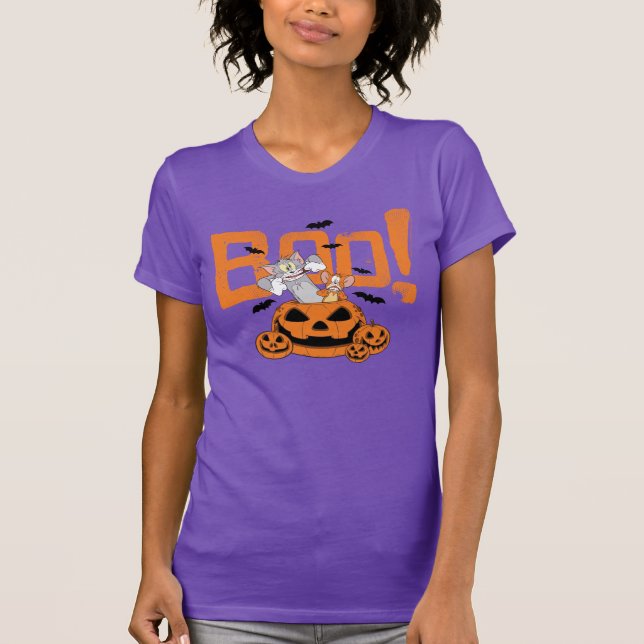 Camiseta Tom y Jerry | Feliz Boo de Halloween (Anverso)