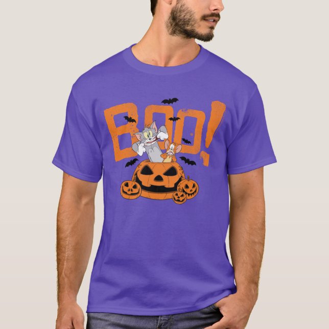 Camiseta Tom y Jerry | Feliz Boo de Halloween (Anverso)