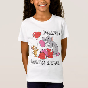 Camiseta Tom y Jerry inflan globos cardíacos de San Valentí