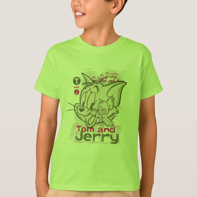 Camiseta Tom y Jerry Pink y Green (Anverso)