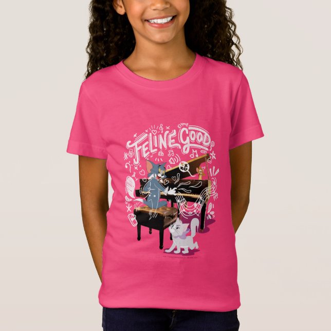 Camiseta Tom y Jerry Play Piano - Feline Good (Anverso)