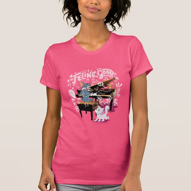 Camiseta Tom y Jerry Play Piano - Feline Good (Anverso)