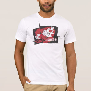 Camiseta Tom y Jerry rojo y negro