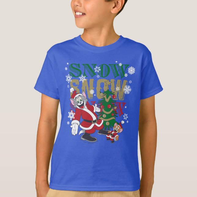 Camiseta Tom y Jerry Santas Del Árbol (Anverso)