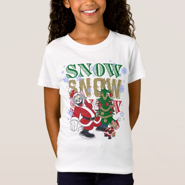 Camiseta Tom y Jerry Santas Del Árbol (Anverso)