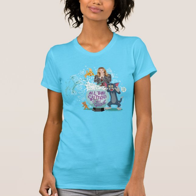 Camiseta Tom y Jerry - Todo Lo Que El Purpurina No Es Goldi (Anverso)