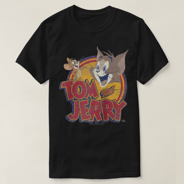 Camiseta Tom y Jerry Water dañaron los colores (Diseño del anverso)