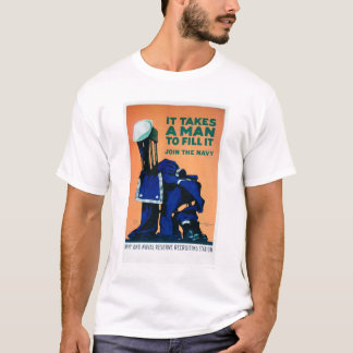 Camiseta Toma a un hombre para llenar un uniforme - marina
