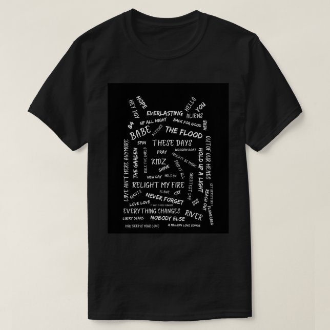 Camiseta Toma Ese Título De Canción Gráfica Negra (Diseño del anverso)