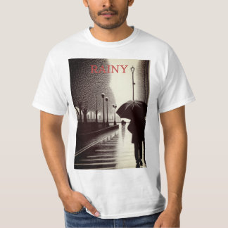 Camiseta Toma la lluvia con estilo con el paraguas de nuest