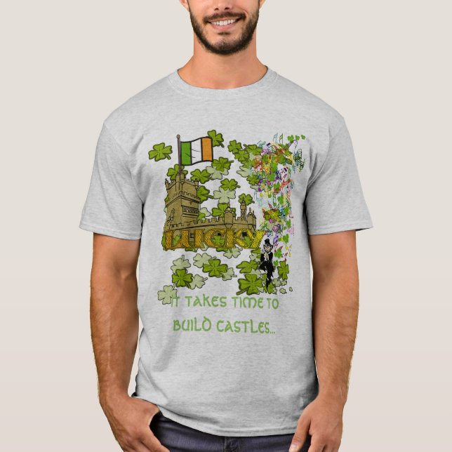 Camiseta Toma tiempo construir castillos. (Anverso)