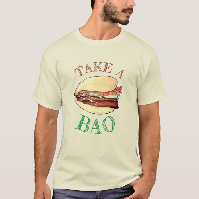 Camiseta TOMA UN Belly de cerdo BAO Bun comida taiwanesa ch (Anverso)