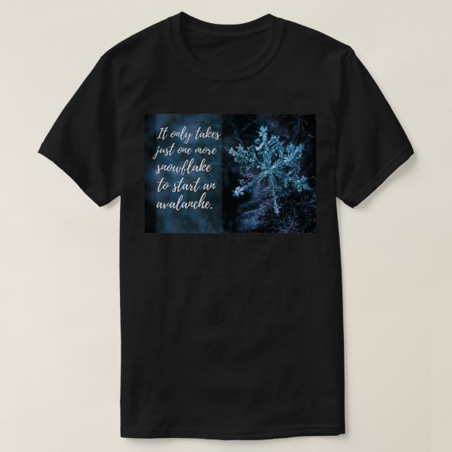 Camiseta Toma un copo de nieve (Diseño del anverso)
