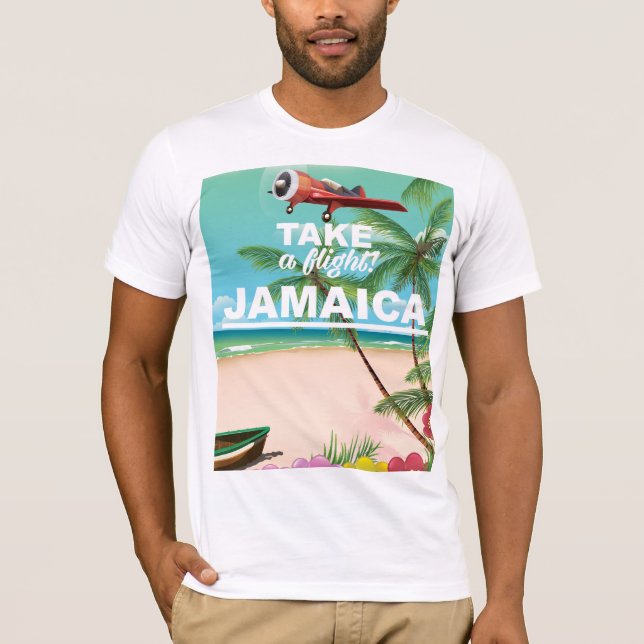 Camiseta ¡Toma un vuelo! Poster de vacaciones de Jamaica Re (Anverso)