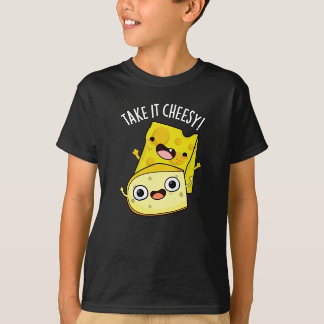 Camiseta Tómalo Alegre Comida Graciosa Pun Oscuro BG (Anverso)