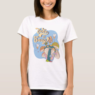 Camiseta Tómalo con calma – Hongo psicodélico retro