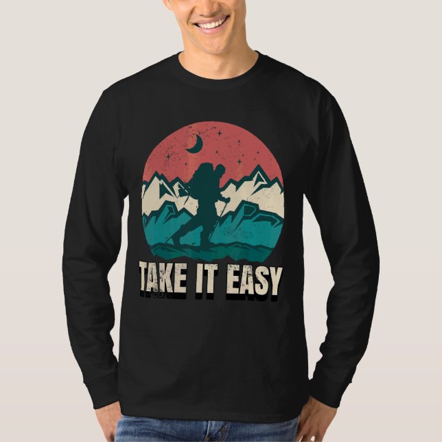 Camiseta Tómalo Fácil Como Senderismo Y Escalada (Anverso)