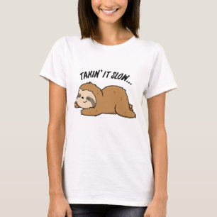 Camiseta Tomándolo Despacio Chiste Divertido de Perezoso