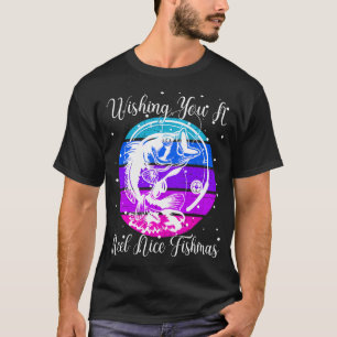 Camiseta Tomar café, acariciar a mi perro e ir a pescar