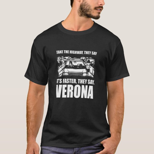 Camiseta Tomar La Autopista Verona Traffic Wisconsin Rush H (Anverso)