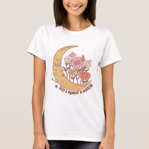 Camiseta Tomar un momento para respirar - floral de luna ob