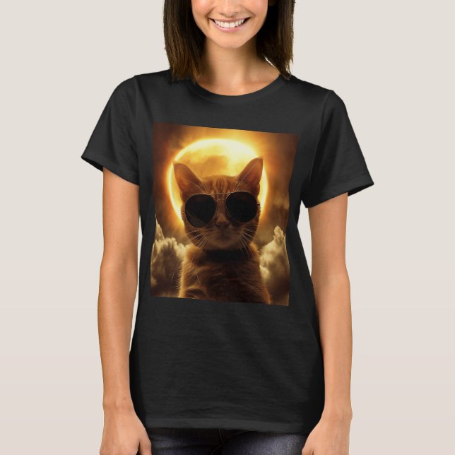 Camiseta Tomar Un Selfie Con Eclipse Solar Usando Sombrilla (Anverso)