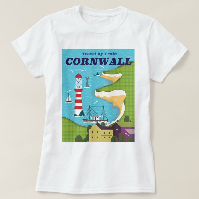 Camiseta Tomar un tren a Cornwall (Diseño del anverso)
