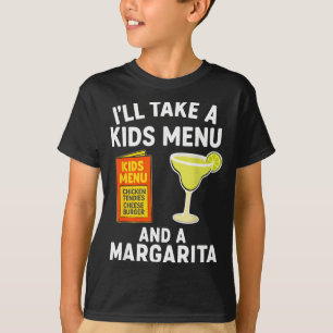 Camiseta Tomaré un menú infantil y una margarita divertida 