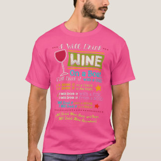 Camiseta Tomaré Vino En Todas Partes En El Amante Del Vino 