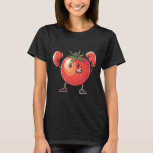 Camiseta Tomate Alegre Con Guantes De Boxeo Diversión