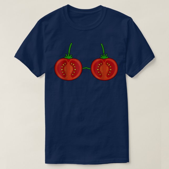 Camiseta Tomate Bra Costume Cuidada Fácil Vegetable Hallowe (Diseño del anverso)