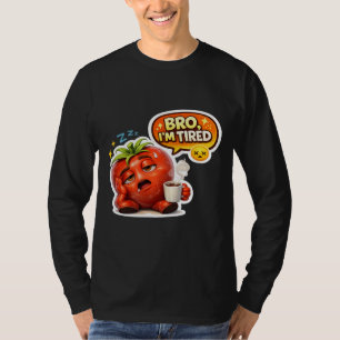 Camiseta Tomate Cansado Divertido Hermano Estoy Cansado Lin