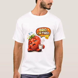 Camiseta Tomate Cansado Divertido Hermano Estoy Cansado Lin