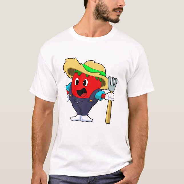 Camiseta Tomate como granjero con arroz (Anverso)