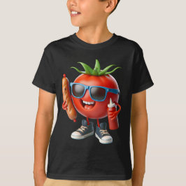 Camiseta Tomate con Ketchup y salchicha