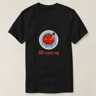 Camiseta Tomate Enfadado 100% Orgánico Divertido