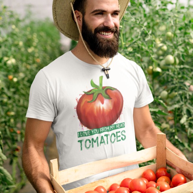 Camiseta Tomate Grower Te Amo De Mis Tomates De La Cabeza (Subido por el creador)