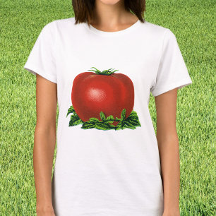 Camiseta Tomate Rojo Maduro Vintage, Verduras y Frutas