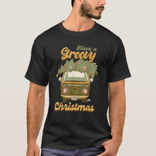 Camiseta Tómate un Groovy Navidad Camión Feliz Fiesta