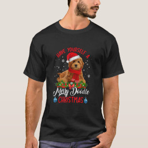 Camiseta Tómate Un Navidad De Doodle De Feliz Goldendoodl