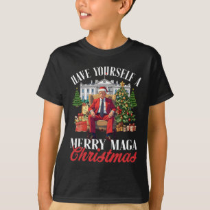 Camiseta Tómate una Feliz Navidad Santa Funny Trump