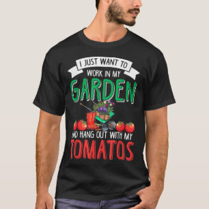 Camiseta Tomate Vegan Gardening Jardín Jardinería Veget