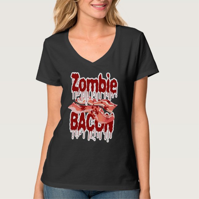 Camiseta Tómatelo con calma, Zombie Bacon venganza cadávere (Anverso)