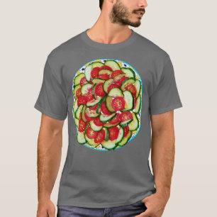 Camiseta Tomates de comida y fotos en cubertería