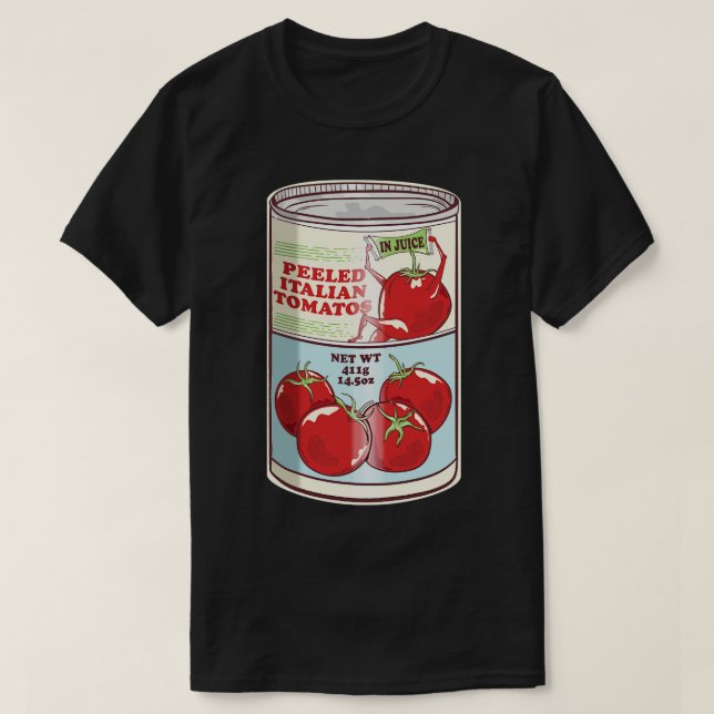 Camiseta Tomates italianos pelados (Diseño del anverso)