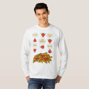 Camiseta tomates saltando a papas fritas, personalizado