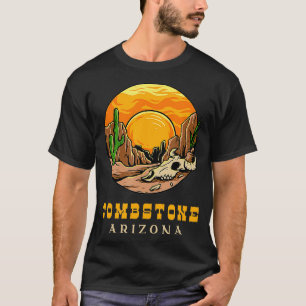 Camiseta Tombstone Arizona Retro Cactus y Sun TShirt